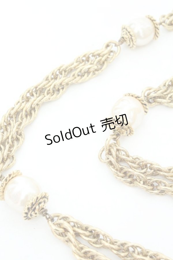 画像3: KANEKO ISAO / パール配色チェーンベルト  ゴールド O-26-02-26-1006-EL-ZA-IG-ZT0308C (3)