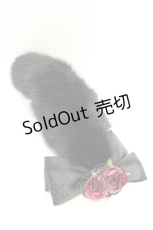 画像: GOTHIC HOLIC / リボンしっぽクリップ  ブラック O-26-02-26-1050-PU-ZA-OW-OS