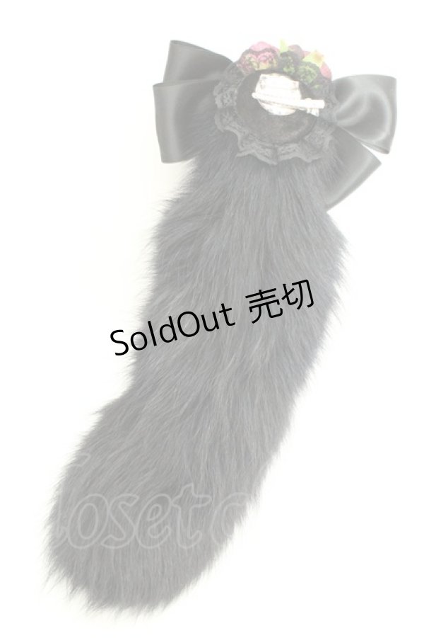 画像3: GOTHIC HOLIC / リボンしっぽクリップ  ブラック O-26-02-26-1050-PU-ZA-OW-OS (3)