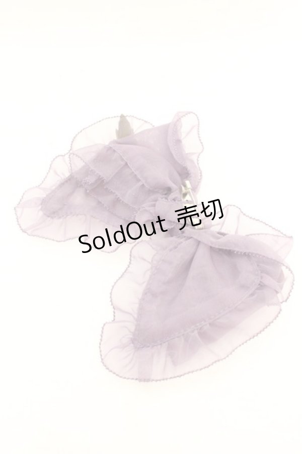 画像3: PINK HOUSE / パンジーコサージュ付きオーガンジーリボンブローチ  ラベンダー O-26-02-26-1052-LO-AC-OW-OS (3)