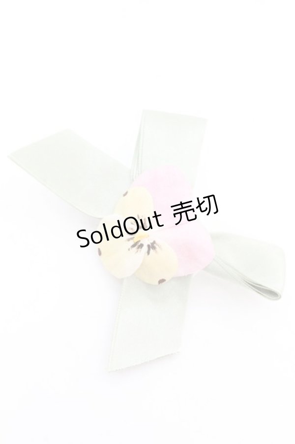 画像1: PINK HOUSE / パンジーコサージュ2WAYミニブローチ  ハッカ O-26-02-26-1054-LO-AC-OW-OS (1)