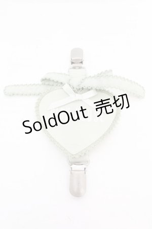 画像: PINK HOUSE / ハートアップリケたくし上げクリップ  グリーン O-26-02-26-1055-LO-ZA-OW-OS