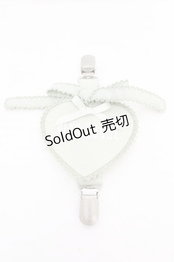 画像1: PINK HOUSE / ハートアップリケたくし上げクリップ  グリーン O-26-02-26-1055-LO-ZA-OW-OS (1)