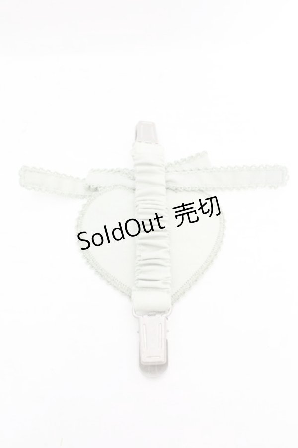 画像3: PINK HOUSE / ハートアップリケたくし上げクリップ  グリーン O-26-02-26-1055-LO-ZA-OW-OS (3)