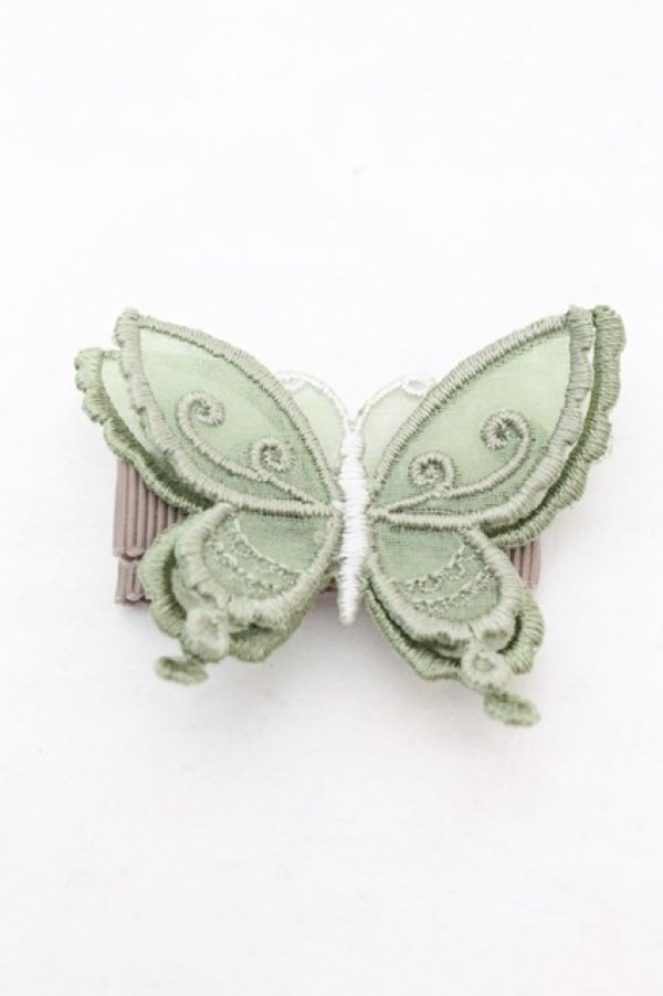 画像1: abilletage / バタフライクリップ  グリーン O-26-02-26-1060-GO-AC-OW-OS (1)