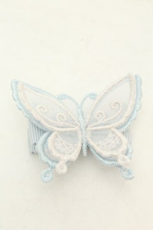 画像: abilletage / バタフライクリップ  ホワイト×サックス O-26-02-26-1063-GO-AC-OW-OS