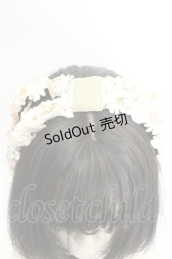 画像2: Belle des Poupee / フラワーカチューシャ  キナリ O-26-02-26-1067-PU-AC-OW-OS (2)