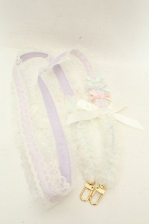 画像: merletage vintage / レースとリボンを纏うスマホショルダー  ラベンダー O-26-02-26-1068-PU-ZA-OW-OS