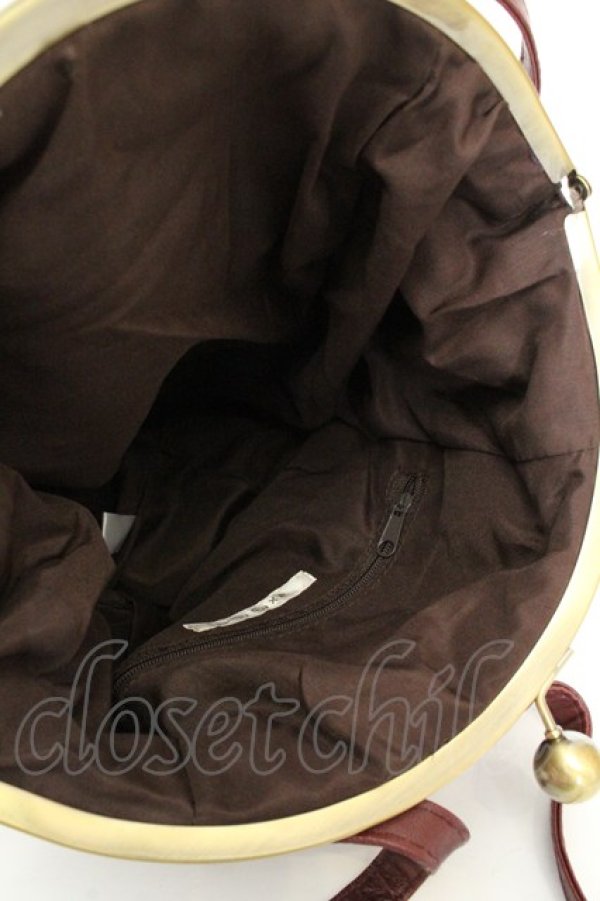 画像3: axes femme / ガマグチアウトポケットバッグ  ワイン O-26-02-26-1071-AX-BG-OW-OS (3)
