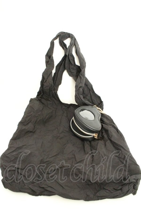 画像3: m petit by misako / ハートエコバッグ  クロ O-26-02-26-1074-LO-BG-OW-OS (3)