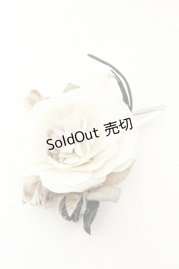 画像2: WONDERFUL WORLD / フラワーコサージュぱっちんピン  - O-26-02-26-1009-LO-AC-IG-OS (2)