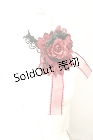 画像: ALICE and the PIRATES / ローズコサージュチョーカー  ワイン O-26-02-26-1082-PA-AC-OW-OS