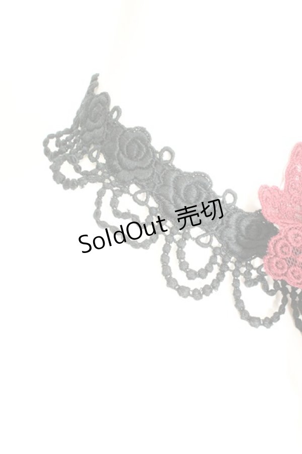 画像3: ALICE and the PIRATES / ローズコサージュチョーカー  ワイン O-26-02-26-1082-PA-AC-OW-OS (3)