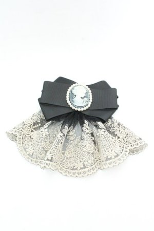 画像: MIHO MATSUDA / レースカメオブローチ  ブラック×ゴールド O-26-02-26-1083-GO-AC-OW-OS