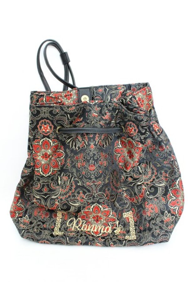 画像1: earth music&ecology / らんま1/2 チャイナ柄ボディバッグ  クロ O-26-02-26-1084-PU-BG-OW-OS (1)