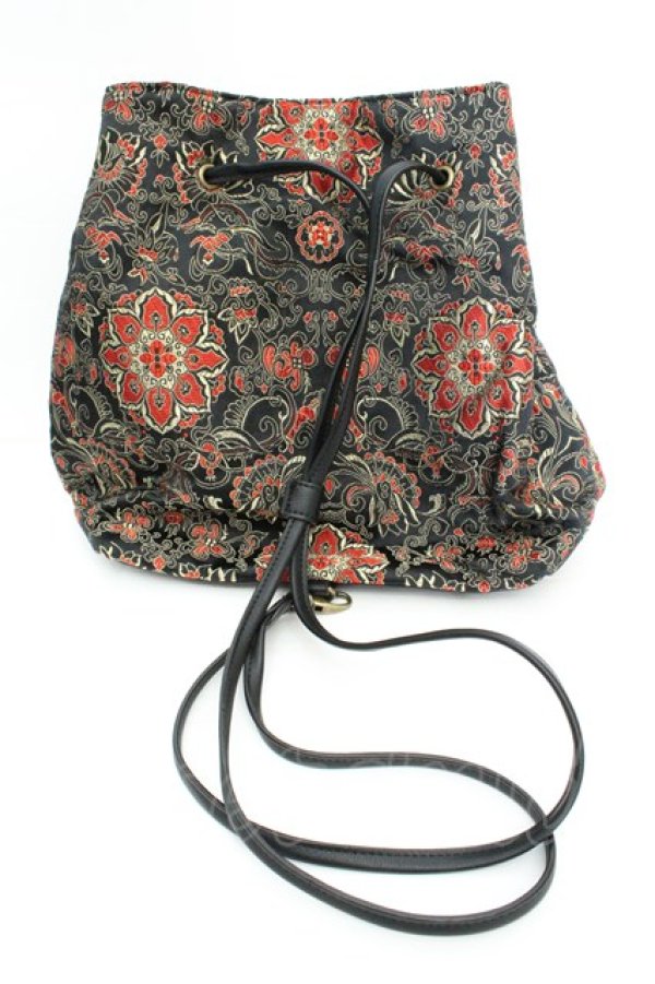 画像2: earth music&ecology / らんま1/2 チャイナ柄ボディバッグ  クロ O-26-02-26-1084-PU-BG-OW-OS (2)