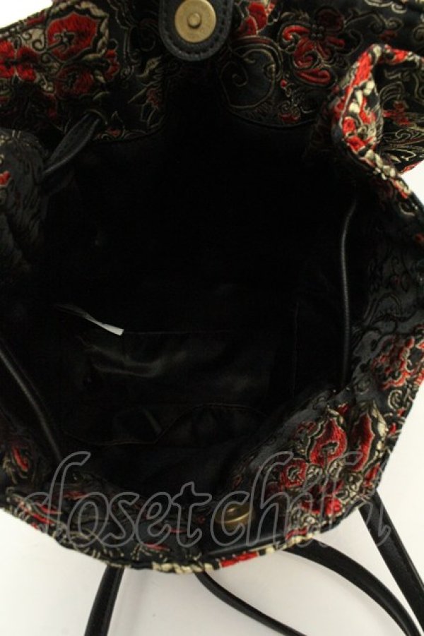 画像3: earth music&ecology / らんま1/2 チャイナ柄ボディバッグ  クロ O-26-02-26-1084-PU-BG-OW-OS (3)