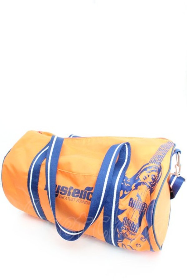 画像1: HYSTERIC GLAMOUR / GUITAR GIRL ミニドラムバッグ  オレンジ O-26-02-26-1087-PU-BG-YM-OS (1)