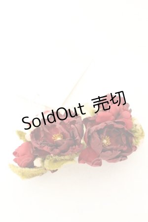 画像: PINK HOUSE / フラワーコサージュコーム  アカ系 O-26-02-26-1012-LO-AC-IG-OS