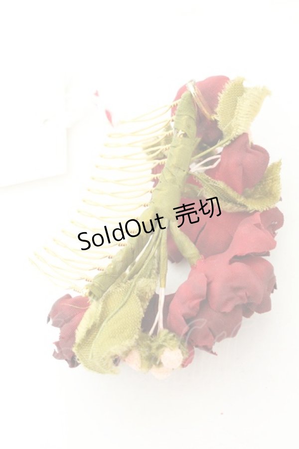 画像3: PINK HOUSE / フラワーコサージュコーム  アカ系 O-26-02-26-1012-LO-AC-IG-OS (3)
