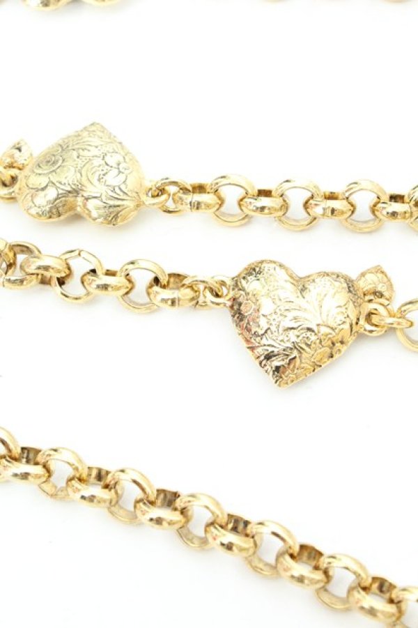 画像3: WONDERFUL WORLD / ハートチェーンベルト  ゴールド O-26-02-26-1013-LO-ZA-IG-OS (3)