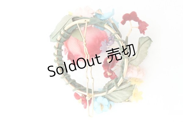 画像2: PINK HOUSE / フラワーリースヘアピン  マルチ×ゴールド O-26-02-26-1017-LO-AC-IG-OS (2)