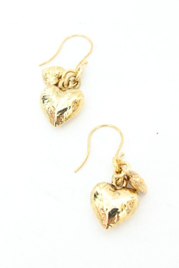 画像2: WONDERFUL WORLD / ハート型ピアス  ゴールド O-26-02-26-1021-LO-AC-IG-OS (2)