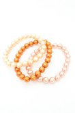 画像1: WONDERFUL WORLD / 人工真珠ブレスレット  オレンジ系 O-26-02-26-1024-LO-AC-IG-OS (1)