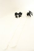 画像1: DearMyLove / ハートパールビジューリボンレースハイソックス  シロ O-26-02-26-1025-EL-ZA-OW-OS (1)