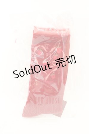 画像: PINK HOUSE / 苺リースモチーフソックス  アカ O-26-02-26-1026-LO-ZA-OW-OS