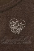 画像2: Emily Temple cute / ハートロゴ刺繍ラメニットカーディガン  ブラウン O-26-02-26-067-ET-TO-IG-OS (2)