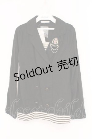 画像: axes femme / ジャケットレイヤー風プルオーバー M クロ O-26-02-26-011-AX-TO-IG-OS