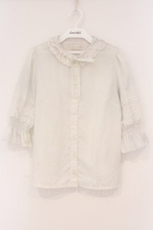 画像: Melody BasKet / スタンドカラートーションレースブラウス M アイボリー O-26-02-26-069-LO-BL-IG-OS