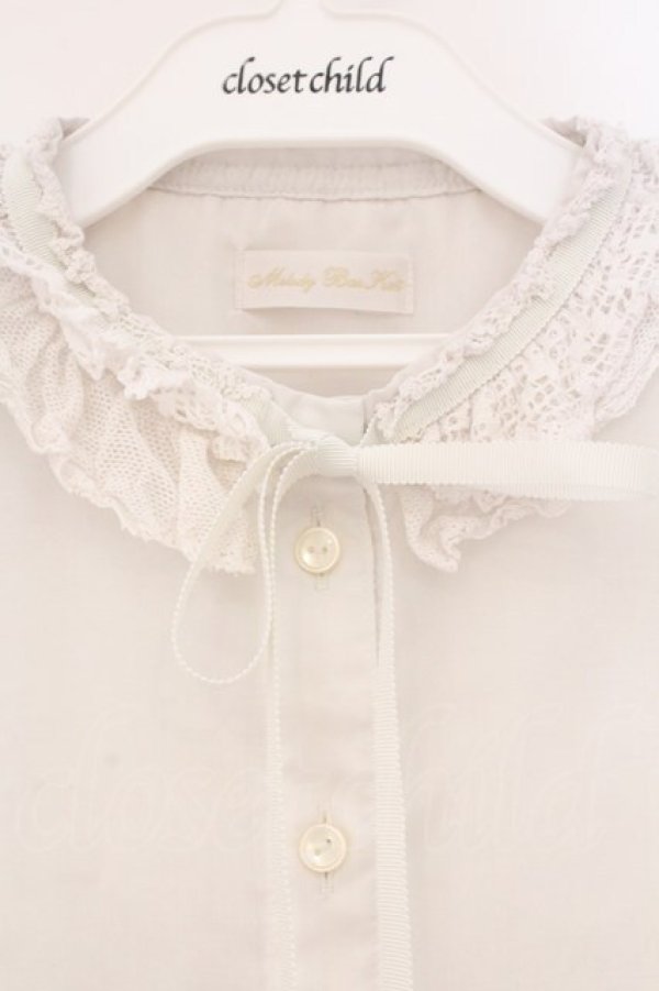 画像2: Melody BasKet / スタンドカラートーションレースブラウス M アイボリー O-26-02-26-069-LO-BL-IG-OS (2)