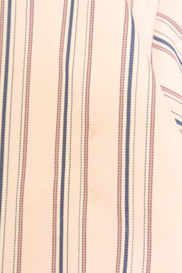 画像2: Fi.n.t / タイ付きマルチストライプクレリック5分袖シャツ  ピンク×アイボリー O-26-02-26-071-CA-BL-IG-OS (2)