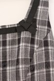 画像2: m petit by misako / リボンチェックジャンパースカート S グレー×クロ O-26-02-26-072-LO-OP-IG-OS (2)