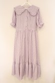 画像1: m petit by misako / TT*Mギンガムチェック半袖ワンピース S ラベンダー O-26-02-26-073-LO-OP-IG-OS (1)