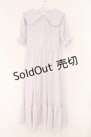 画像: m petit by misako / TT*Mギンガムチェック半袖ワンピース S ラベンダー O-26-02-26-073-LO-OP-IG-OS