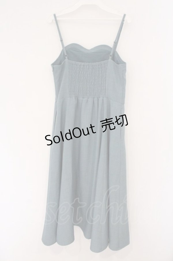 画像3: an another angelus / フロントレースアップコルセットキャミワンピース  ブルーグリーン O-26-02-26-075-CA-OP-IG-OS (3)