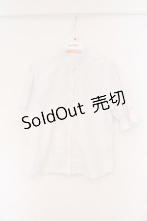 画像: Fi.n.t / レースピンタック使い半袖ブラウス  シロ O-26-02-26-077-CA-BL-IG-OS