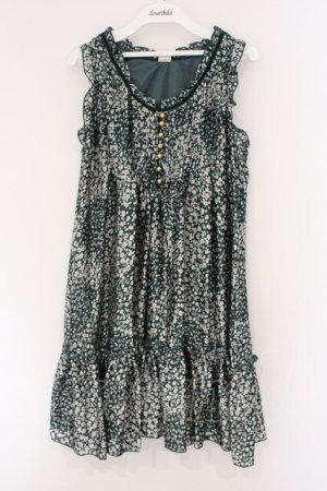 画像: axes femme / シルエットフラワーワンピース M グリーン O-26-02-26-082-AX-OP-IG-OS