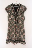 画像1: axes femme / パネル柄ワンピース  クロ×ベージュ O-26-02-26-083-AX-OP-IG-OS (1)