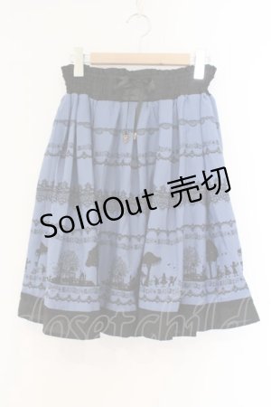 画像: axes femme / バイカラーメルヘンスカート M ブルー O-26-02-26-087-AX-SK-IG-OS