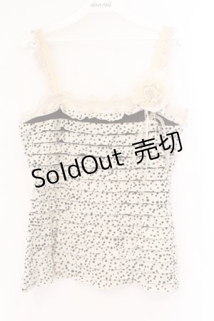 画像: axes femme / ドットティアードキャミソール M ブラウン×アイボリー O-26-02-26-090-AX-TO-IG-OS