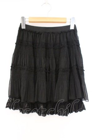 画像: axes femme / ラメ楊柳スカート M クロ O-26-02-26-091-AX-SK-IG-OS