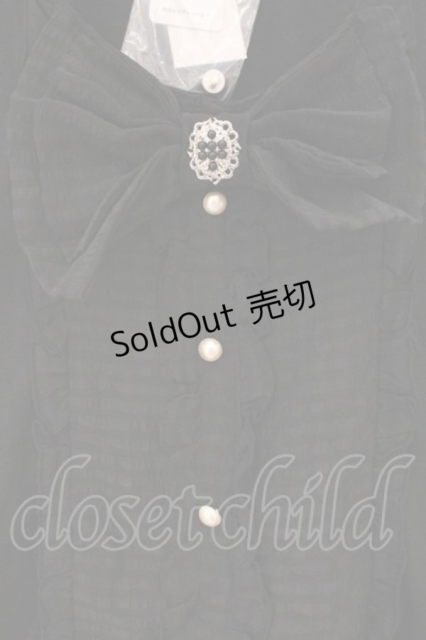 画像2: axes femme / シャドーボーダーリボンタンクトップ M クロ O-26-02-26-015-AX-TO-IG-OS (2)