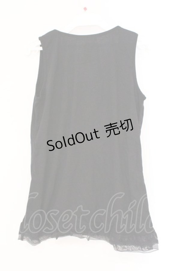 画像3: axes femme / シャドーボーダーリボンタンクトップ M クロ O-26-02-26-015-AX-TO-IG-OS (3)