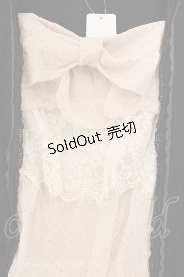 画像2: axes femme / シフォンティアードプルオーバー M クロ×アイボリー O-26-02-26-016-AX-TO-IG-OS (2)