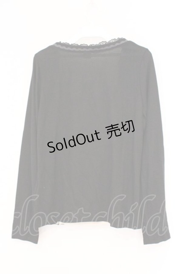 画像3: axes femme / シフォンティアードプルオーバー M クロ×アイボリー O-26-02-26-016-AX-TO-IG-OS (3)