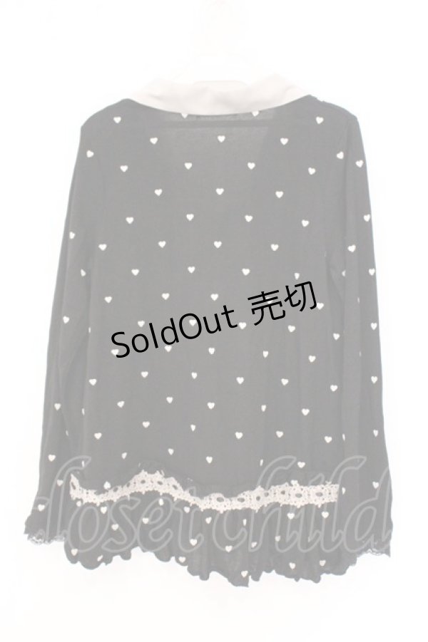 画像2: axes femme / ハート刺繍プルオーバー M クロ O-26-02-26-017-AX-TO-IG-OS (2)